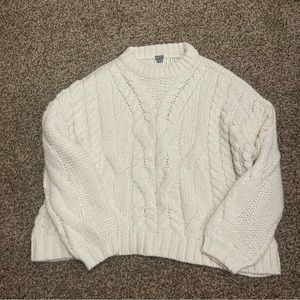 White oversized sweater